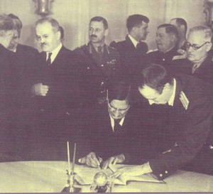 одписване на примирието със СССР, САЩ и Великобритания, Москва, 28 октомври 1944 г.