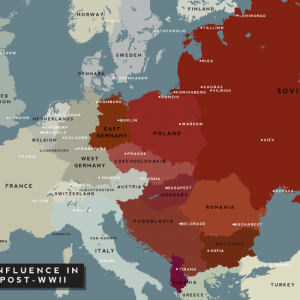 Карта на двуполюсна Европа