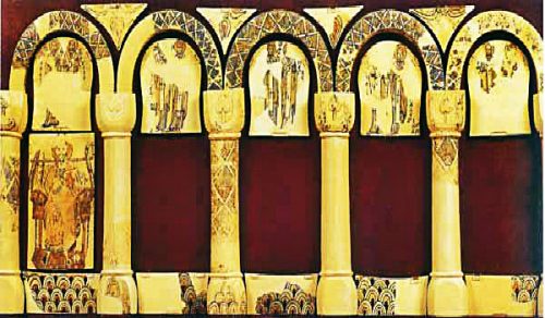 Олтар от Дворцовия манастир на Велики Преслав (Х в.). Реставриран и изследван от проф. д-р Тотю Тотев