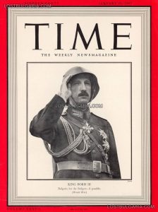 Н.В.Цар Борис III на корицата на списание ТАЙМ, 20 януари 1941 г.; снимка: lostbulgaria.com
