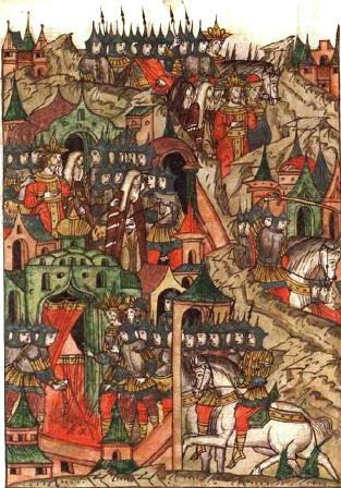 Превземането на Търновград от турците – миниатюра от 1550г.